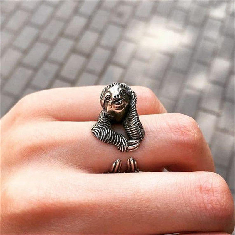 Vintage Adjustable Sloth Ring